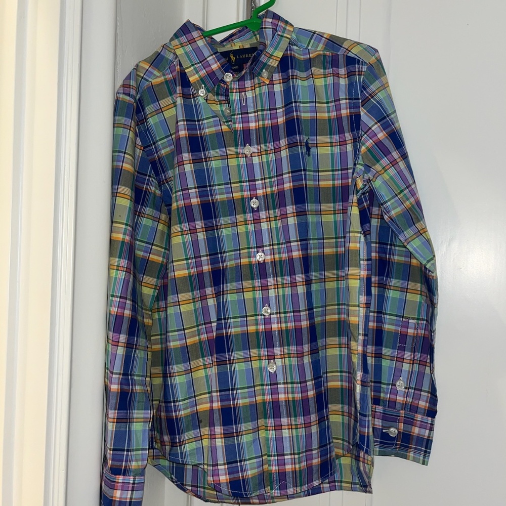 Boys Ralph Lauren Long Sleeve Button Down Polo